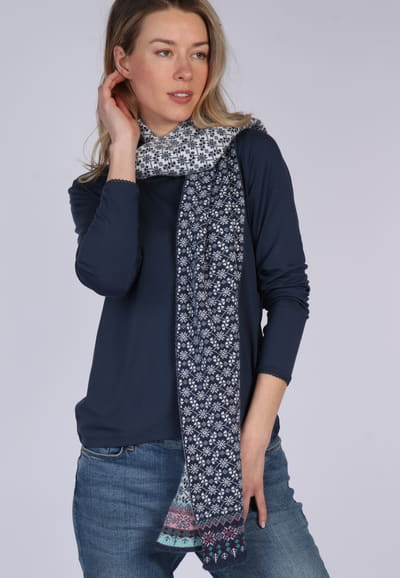 Strickschal Sabira - navy
