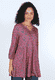 Tunika Derigina paisley - raspberry