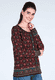 Strickjacke Renee happy flower - dark grape