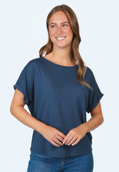 T-Shirt Vroni solid - navy