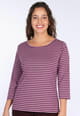3/4-Arm Shirt Pitta - plum