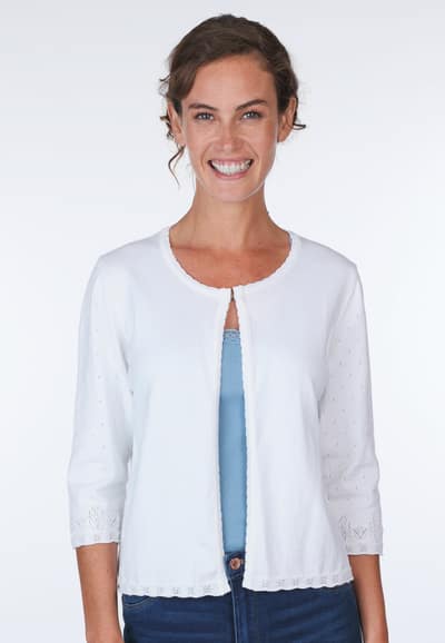 Strickjacke Rixa - white