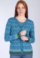 Strickjacke Christi rose - deep ocean