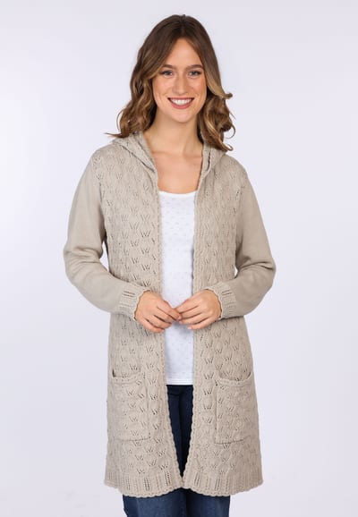 Strickmantel Waida  - dune