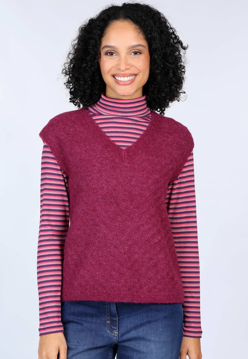 Strickpullunder Charlena - red wine