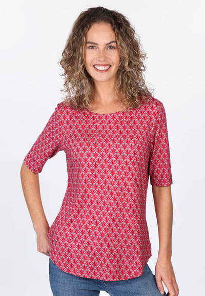 T-Shirt Nini Tulip Bow  - rubin