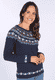 Strickpullover Tony fair isle - navy