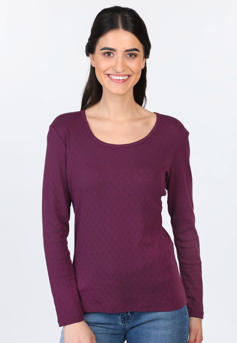 Langarmshirt Malin - plum