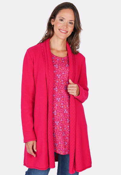 Strickmantel Ebbie  - cerise