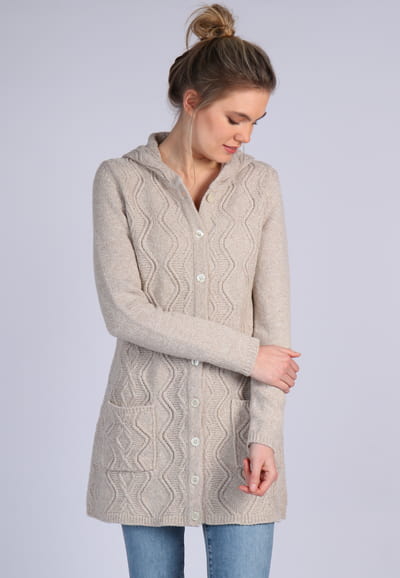 Strickmantel Aurora - sand