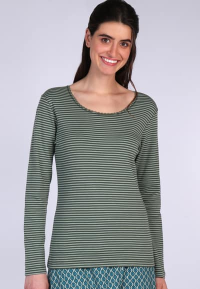 Langarmshirt Sandra  - thyme