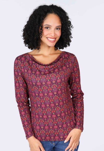 Langarmshirt Sessa - deep purple