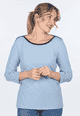 3/4-Arm-Shirt Daria  - swedish blue
