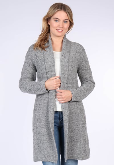 Strickmantel Walla - grey