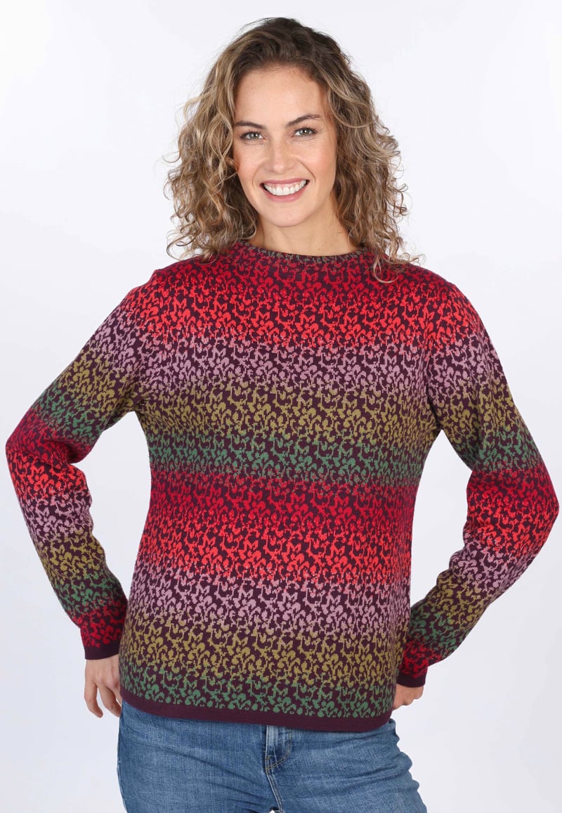 Strickpullover Dorit Gradient - plum