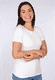 T-Shirt Zoe solid  - ivory