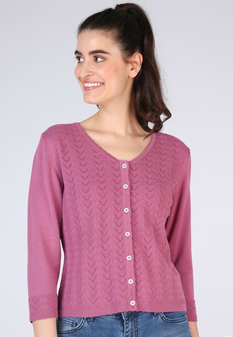 Strickjacke Liselotte - tea rose