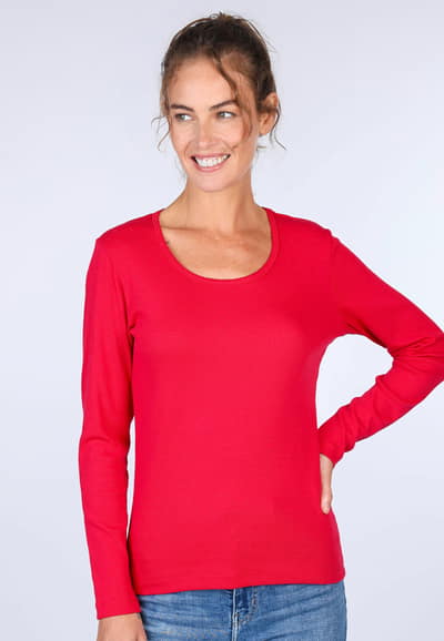 Langarmshirt Malin - rubin