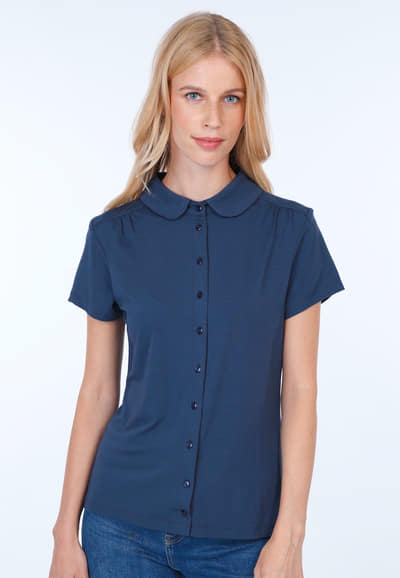 Bluse Andy solid - navy