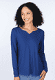 3/4-Arm-Shirt Adrijana solid  - indigo