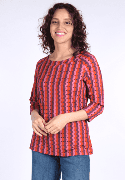 Shirt Zoa stripe - plum