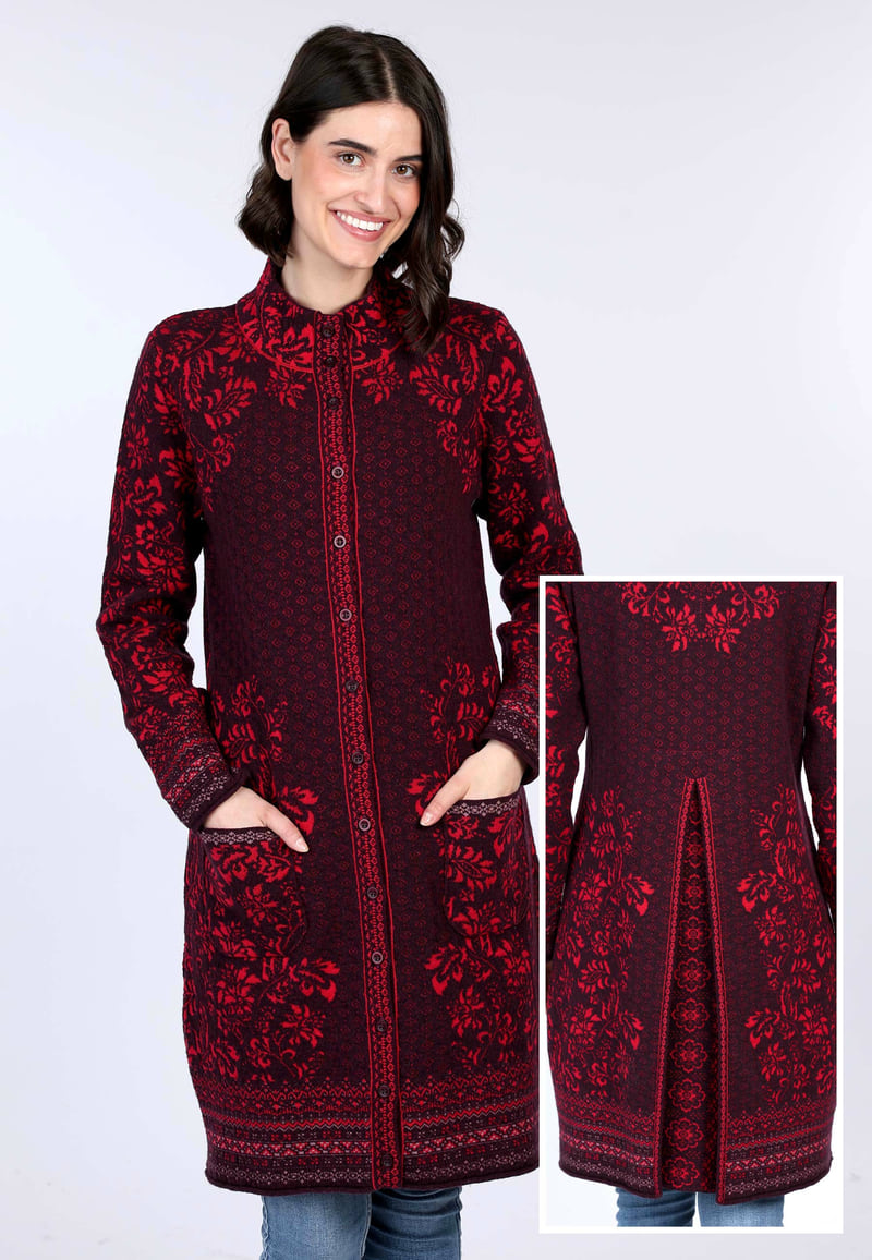 Strickmantel Maite - plum