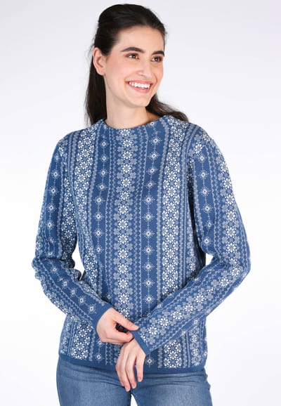 Strickpullover Dorit stripe  - ink