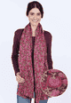 Schal Leja flower  - plum