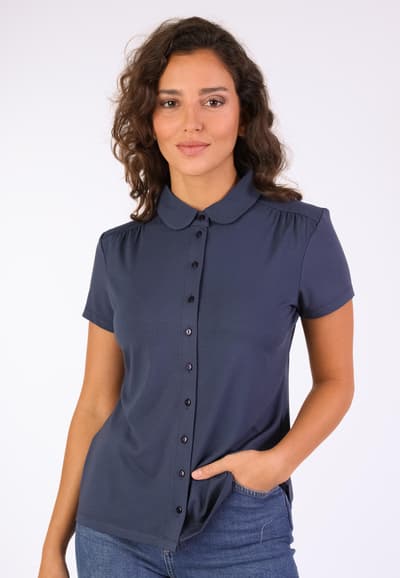 Bluse Andyra solid - navy
