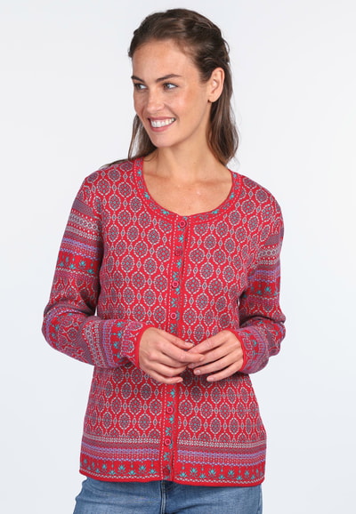 Strickjacke Renee Circles - rubin