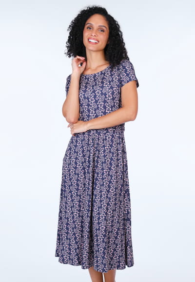 Kleid Malind flower vine - navy