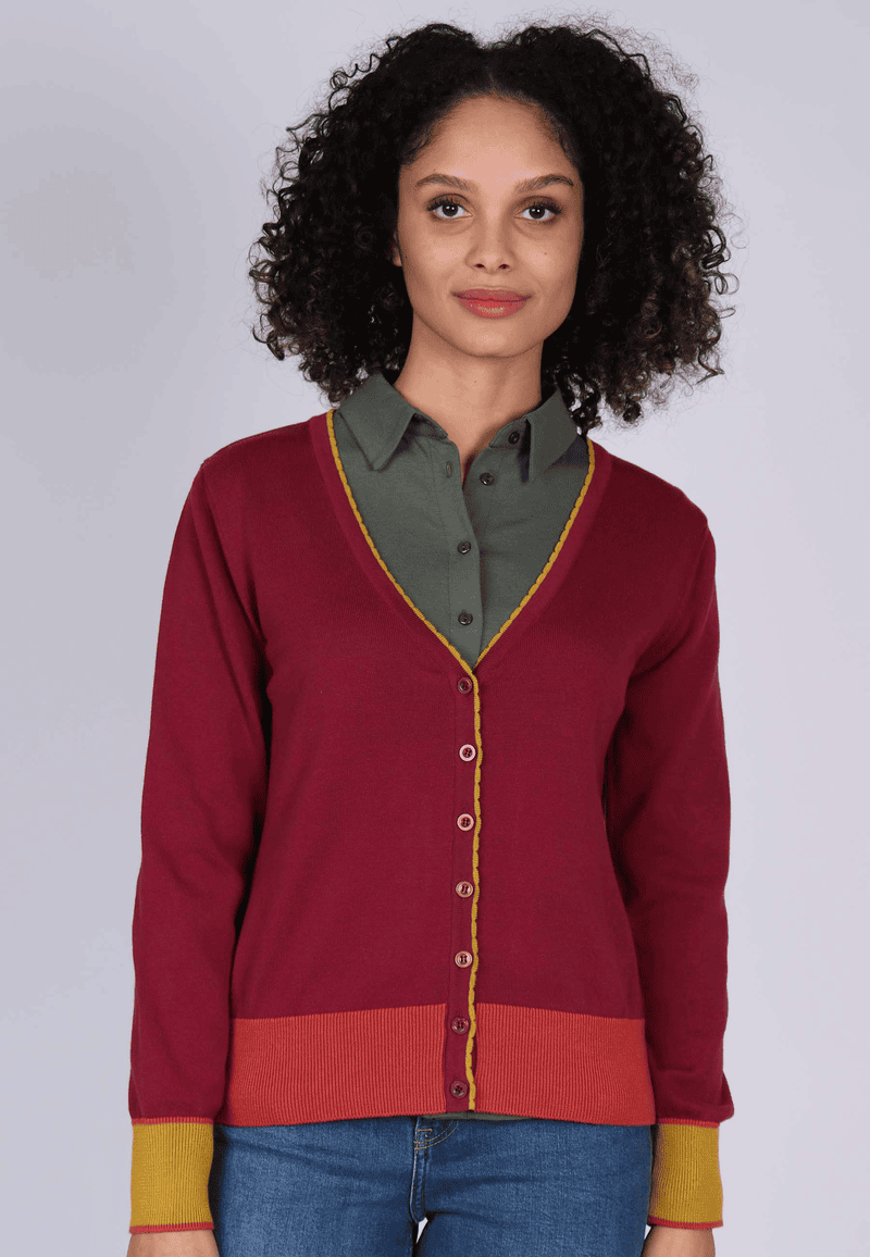 Strickjacke Magalie - burgundy