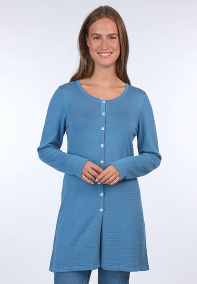 Strickmantel Annelotte - swedish blue