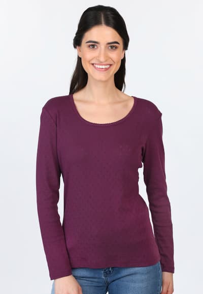 Langarmshirt Malin  - plum
