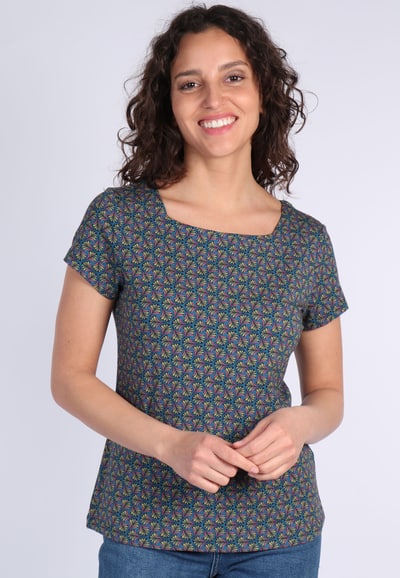 T-Shirt Tal ethno  - deep ocean
