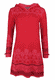 Strickkleid Helle Langli - rubin