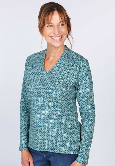 Langarmshirt Florinna  - lake