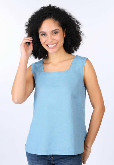 Leinentop Metthe - swedish blue