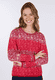 Strickpullover Annegret  - cerise