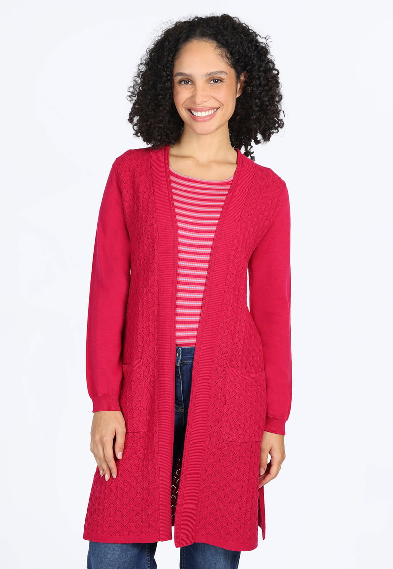 Strickmantel Emma - cerise