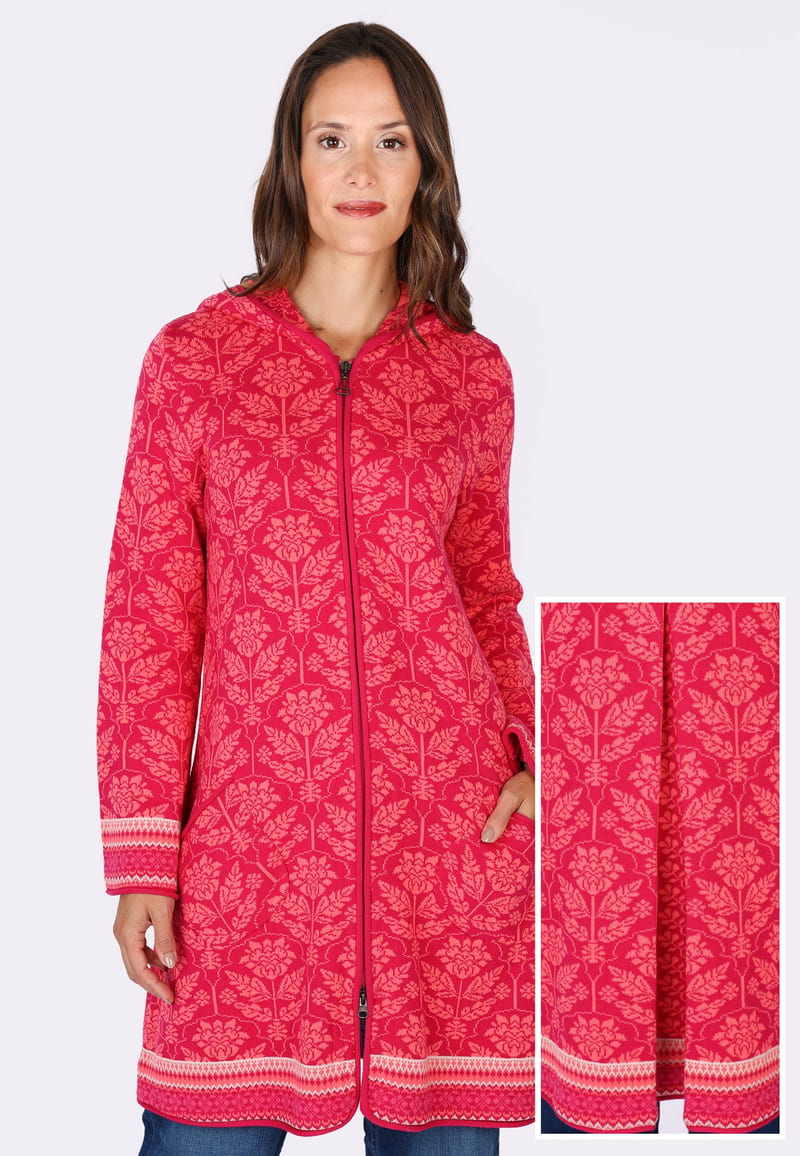 Strickmantel Britta - cerise