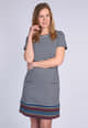 Kleid Ellen rainbow stripe - navy