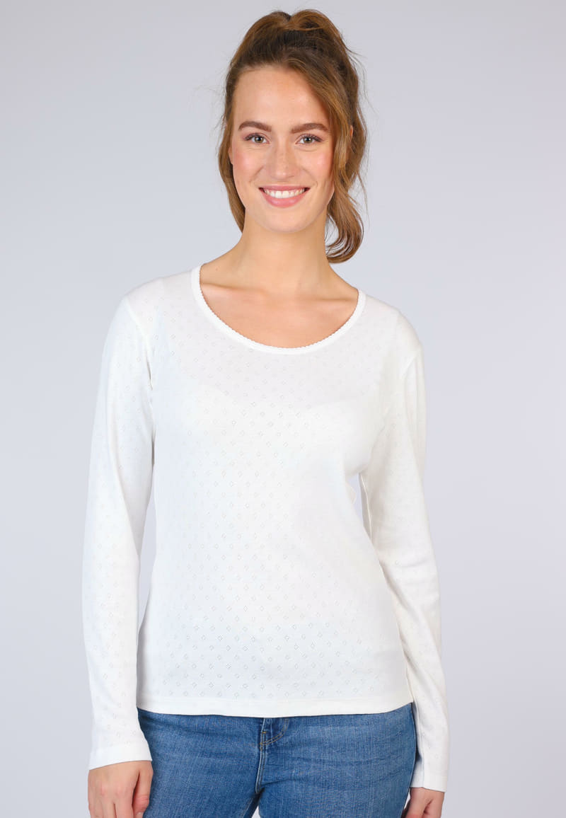 Langarmshirt Malin  - ivory