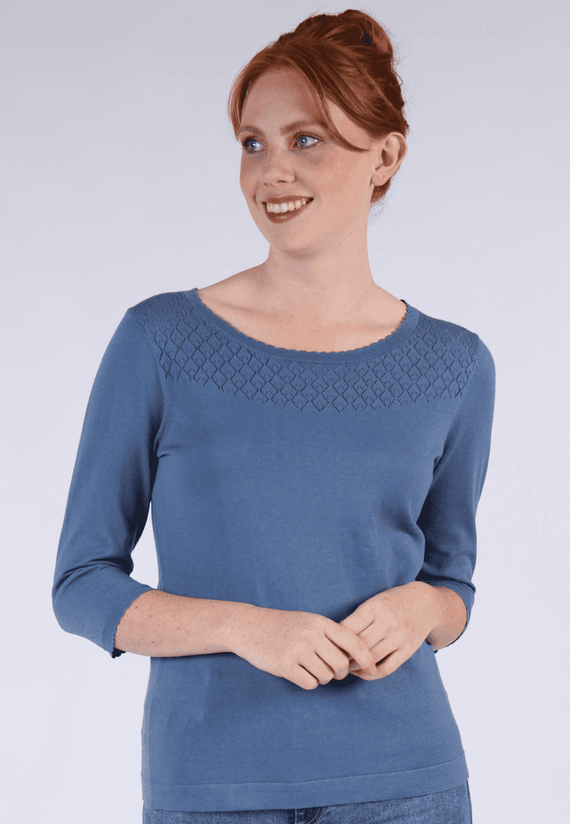 knitted pullover Dafne - fjord