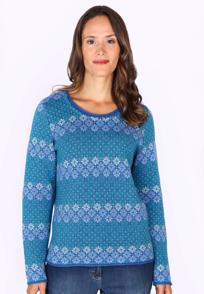 Strickjacke Annegret jacquard  - nautical