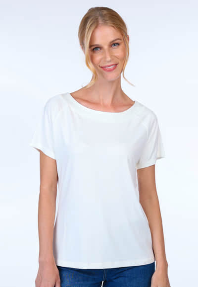 T-Shirt Zoe solid - ivory
