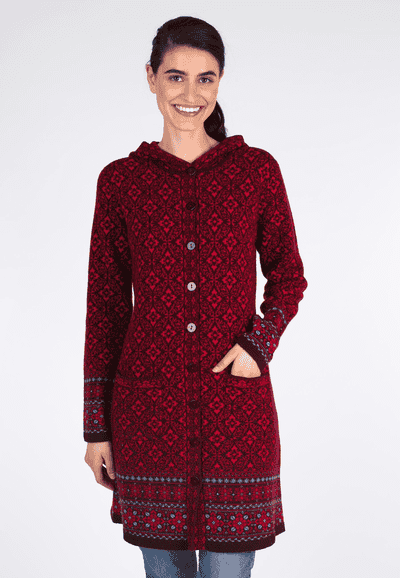 Strickmantel Ann  - dark grape