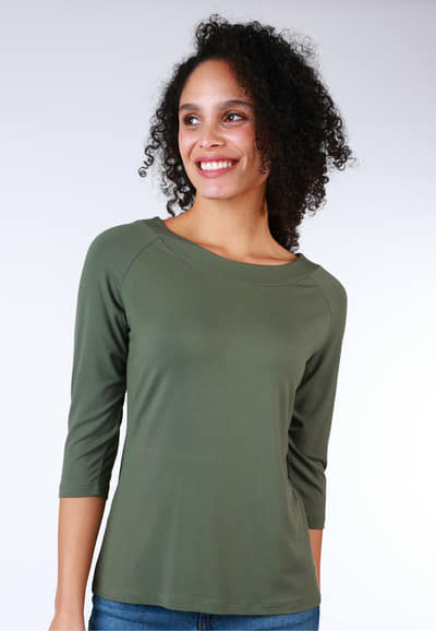 Shirt Zoa solid - thyme