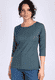 Langarmshirt Zoa geo flower - deep ocean