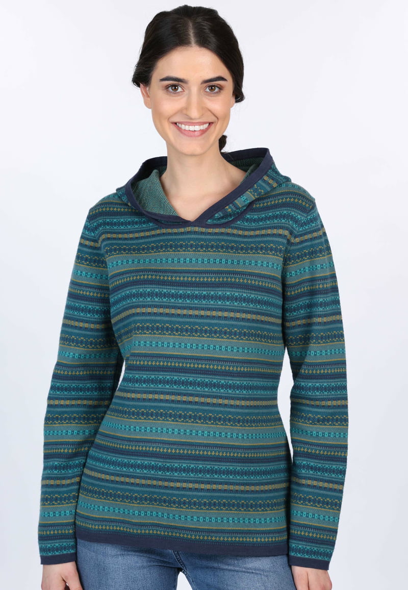Strickpullover Abella Ikat - navy